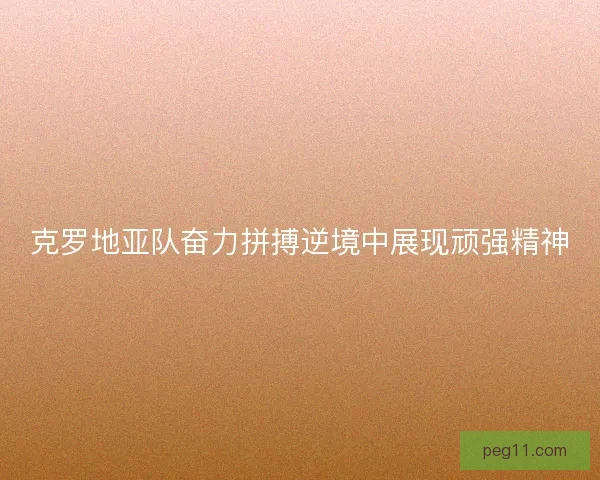 克罗地亚队奋力拼搏逆境中展现顽强精神